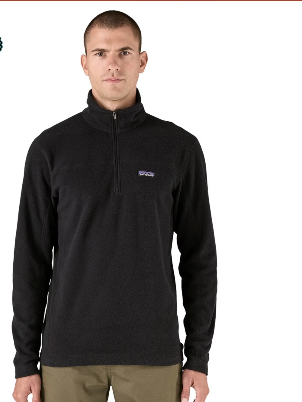 Men’s Patagonia Micro D Black Quarter Zip Pullover Fleece Sweatshirt. XXL